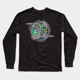 Waterbear don't care oil slick Long Sleeve T-Shirt